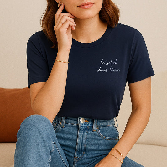 Le T-shirt Brodé Le Soleil dans l'Âme
