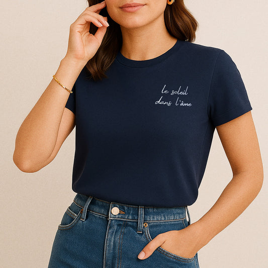 Le T-shirt Brodé Le Soleil dans l'Âme