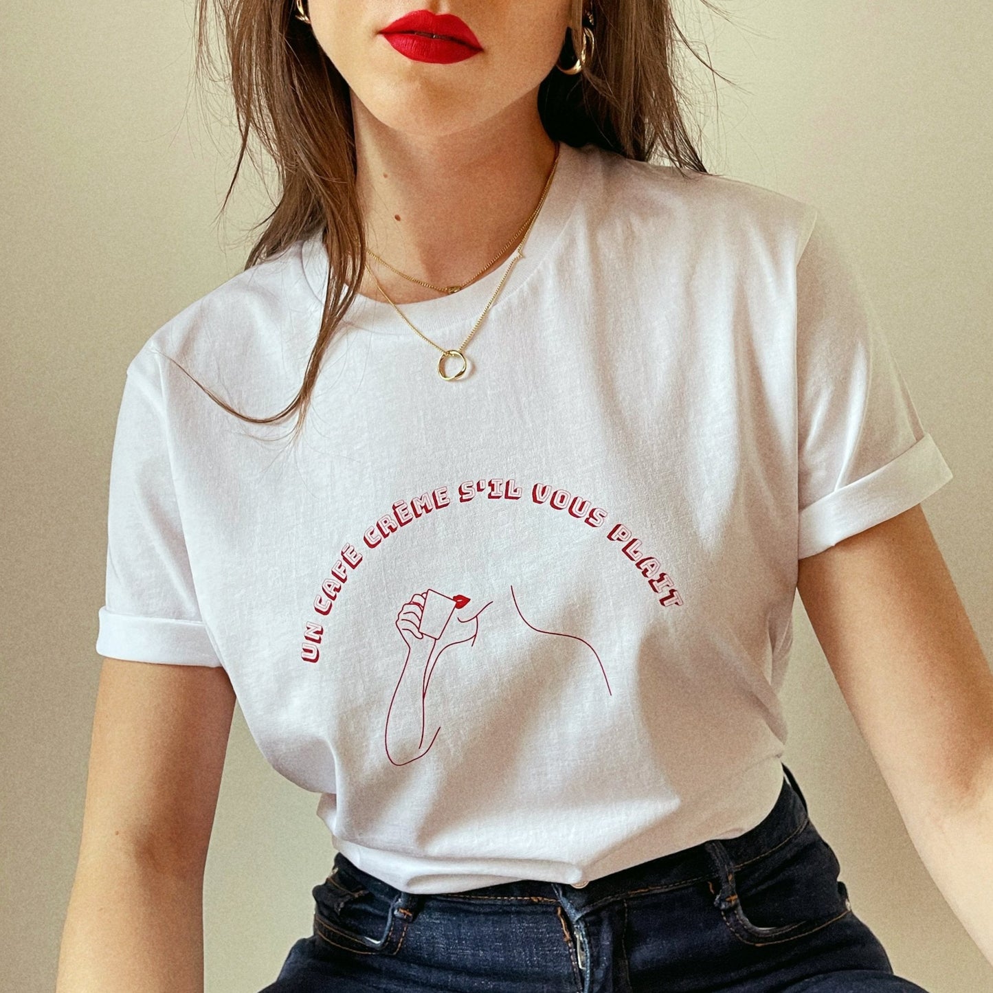 T-shirt - A Coffee Cream Please
