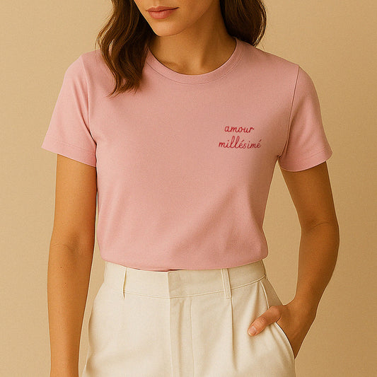 Le T-shirt Brodé Amour Millésimé
