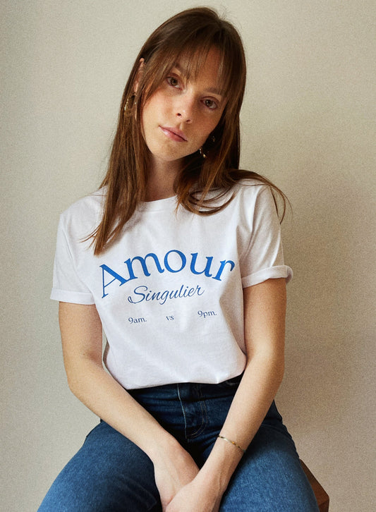 Le T-shirt Amour Singulier Bleu