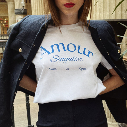 Le T-shirt Amour Singulier Bleu